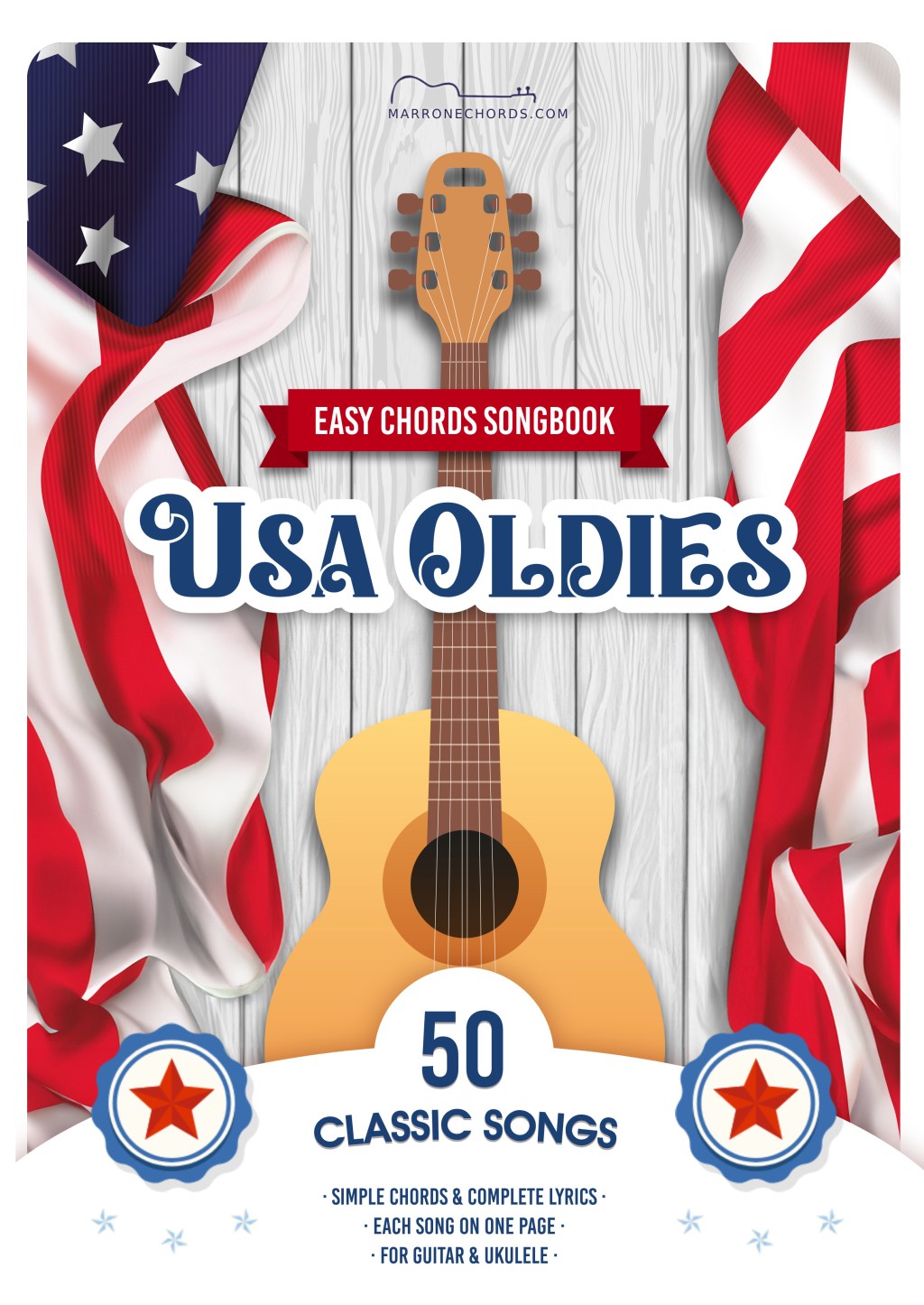 USA Oldies songbook with easy chords (MarroneChords.com)