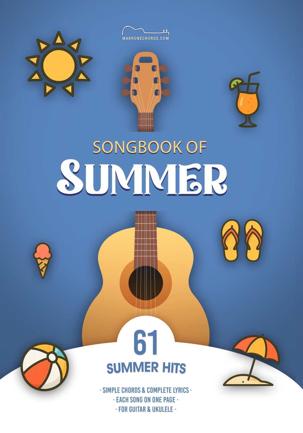 Summer songbook with easy chords (MarroneChords.com)